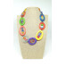  Resin, multi-coloured, adjustable necklace