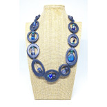 Adjustable resin necklace - Navy, NEW