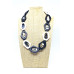 Black and white resin adjustable necklace NEW