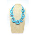 Adjustable resin necklace - Mid Blue, NEW