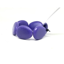 Resin large bead bracelet - Purple NEW