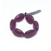 Resin bracelet, large bead, Plum