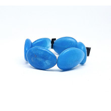 Resin large bead bracet - Blue, NEW