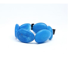 Resin large bead bracet - Blue, NEW