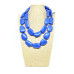 Long Resin Necklace - Mid blue, NEW