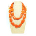 Long resin necklace - Orange, NEW