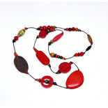 Long Leather necklace on leather - can be doubled. NEW*