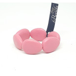 Resin Large bead bracelet - pink, 