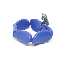 Resin large bead bracelet - blue, 