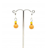 Small drop resin earrings - Mustard