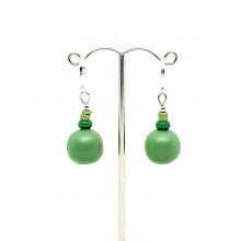 Medium Resin Ball earrings - Eucalyptus