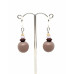 Medium Resin Ball earrings - Brown