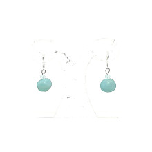 Resin Short drop Nugget Earrings -  Light Blue, 