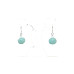 Resin Short drop Nugget Earrings -  Light Blue, 