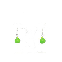 Resin Short drop Nugget Earrings -  Green, 