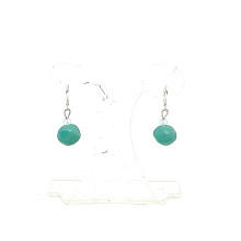 Resin short drop nugget earrings - Teal, 